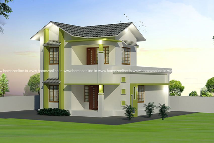 Low cost home plan with beautiful exterior