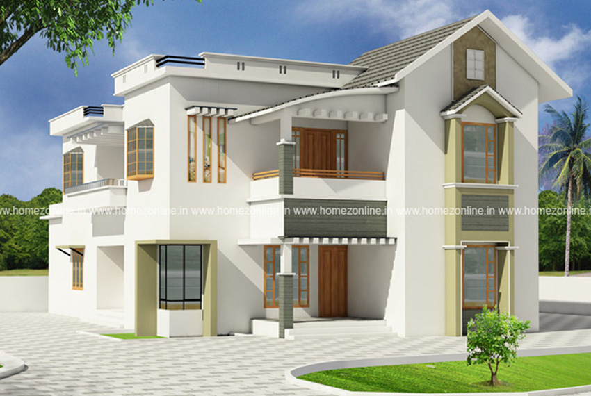 5 bedroom modern home with two balconies