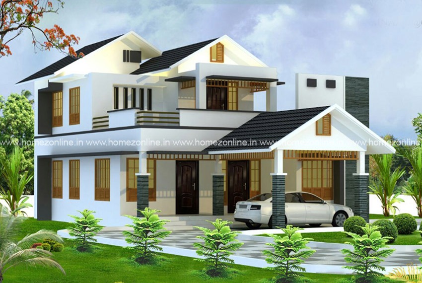 Amazing small duplex house in mixed roof