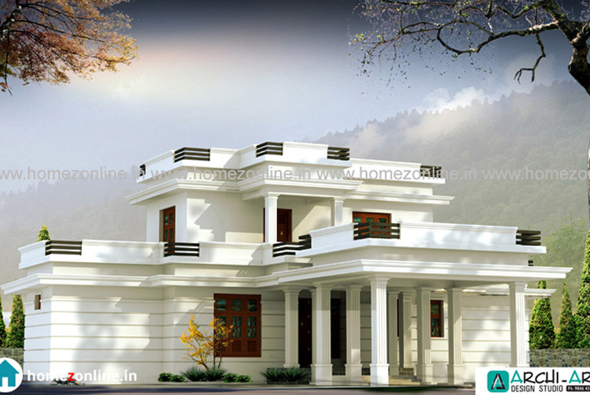 White exterior house in a excellent design