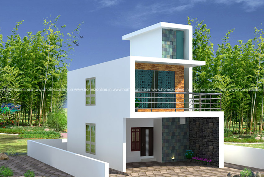 Low cost house on box style design