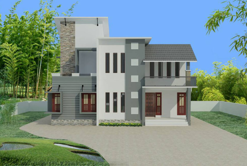 Mixed roof home design in 1800 square feet