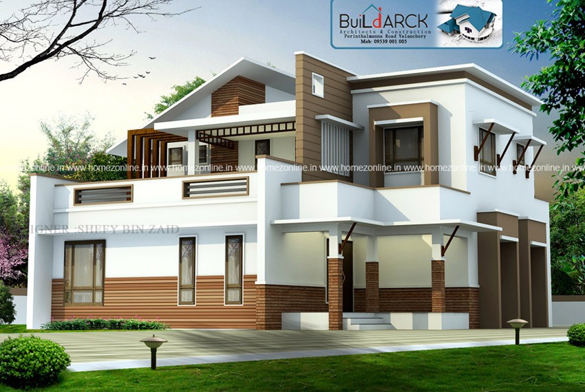 Modern 4 BHK home design on 2000 square feet