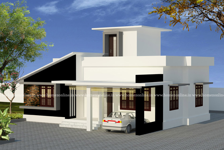 Small contemporary house design with 2 bedroom