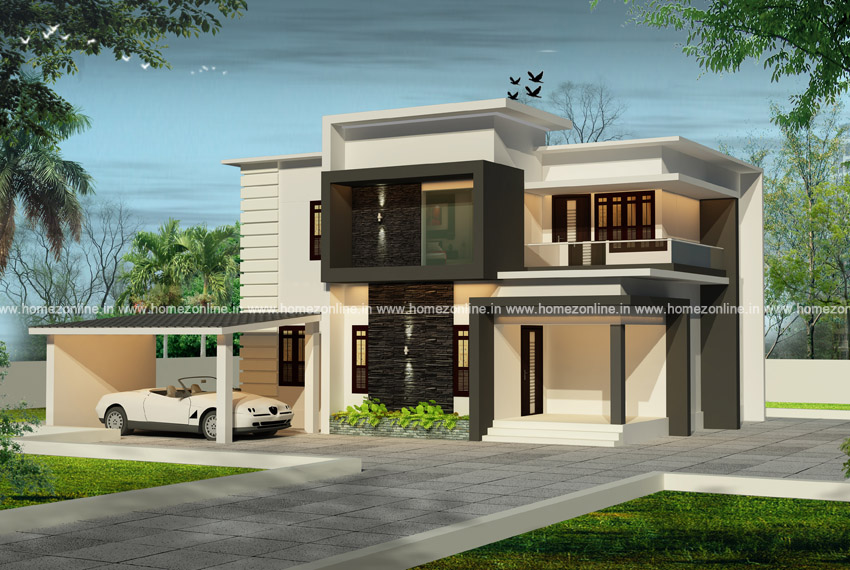 2 story house in a beautiful exterior design