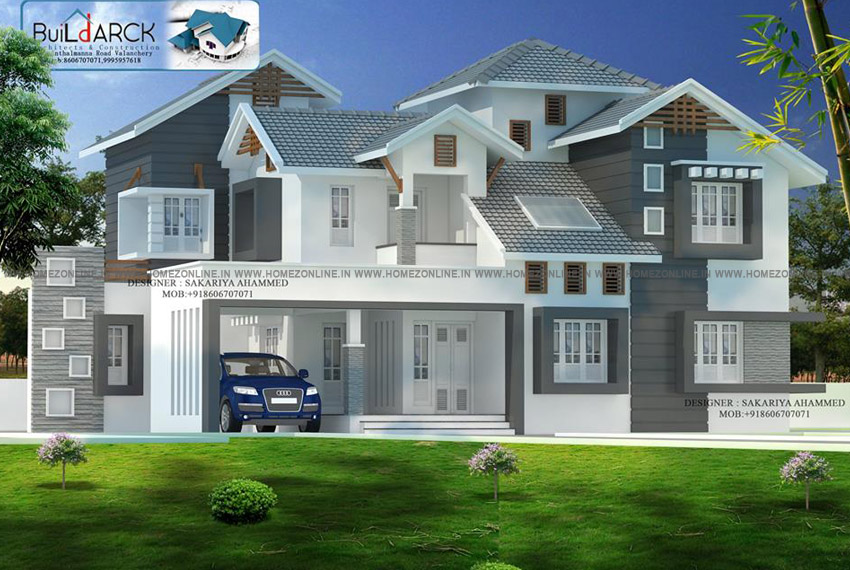 3000 square feet house with a beautiful exterior design