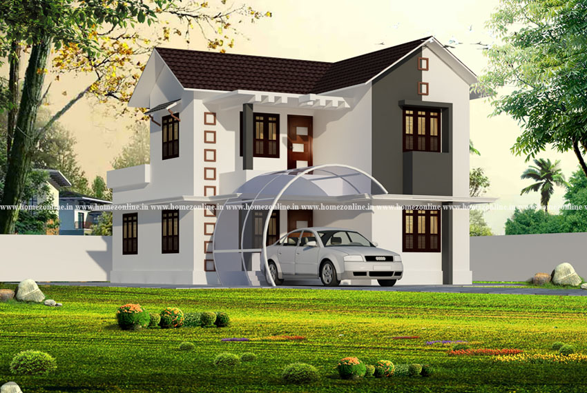 Double story home with elegant exterior design