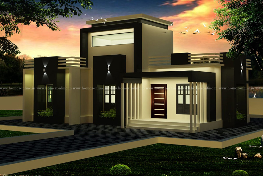 Modern contemporary style single floor home