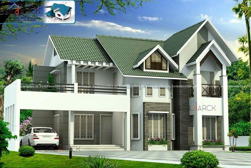 Pitched roof house in a beautiful exterior design