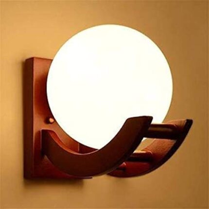 HANDICRAFTS Wall Light, Brown, Globe