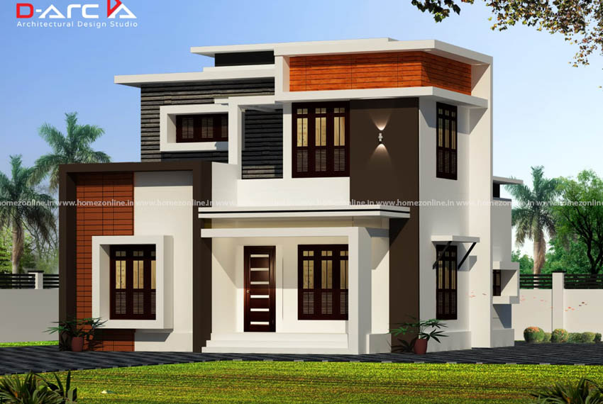 Kerala style flat roof house plan on stunning outdoor look