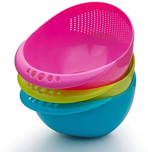 Kitchen Multi Color Plastic Rice Bowl