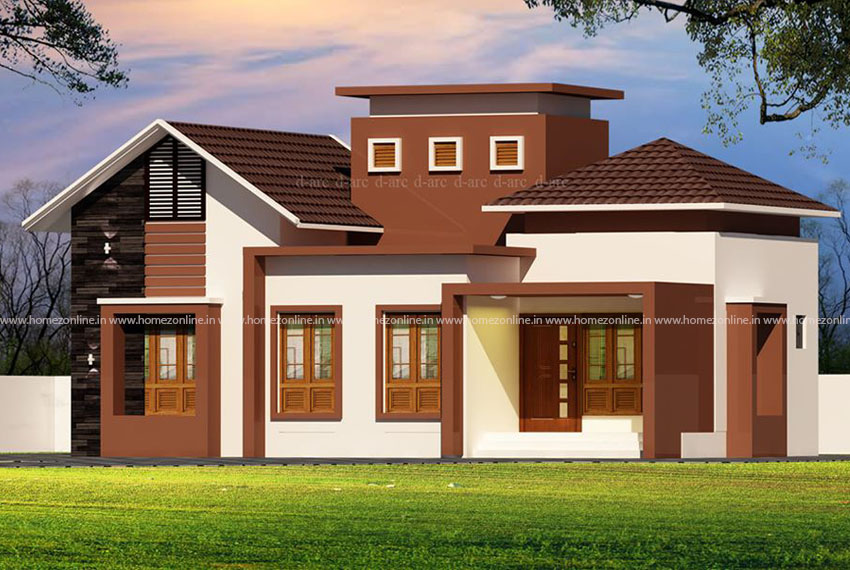 Lovely 2 bedroom house design in nice looking exterior