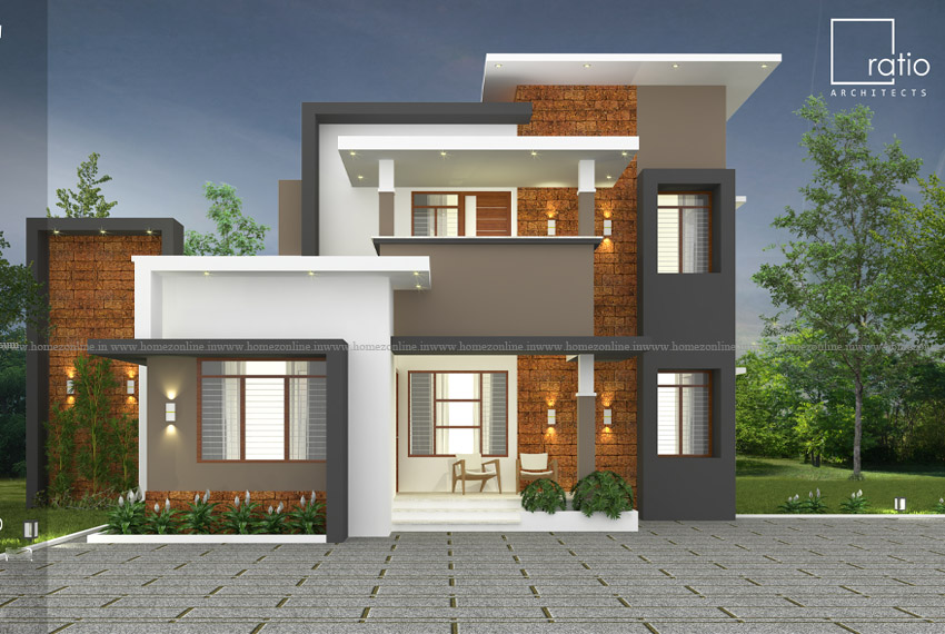 Small double storey house with superb exterior design