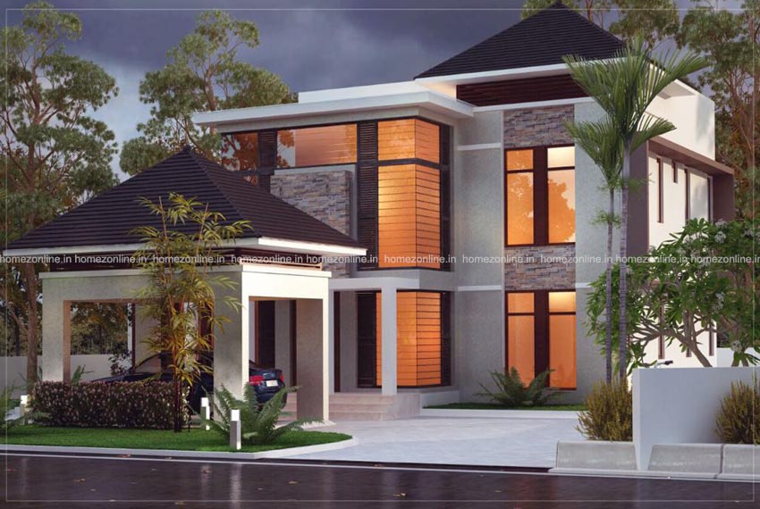 Beautiful house design plan with elegant decorative exterior