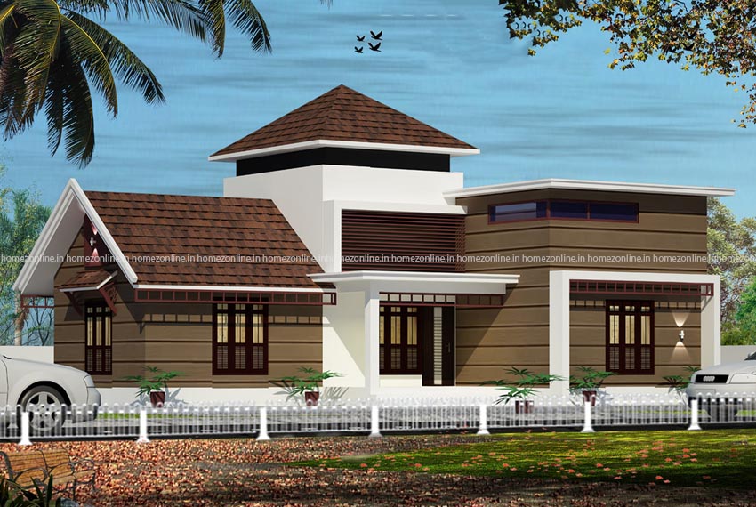 Beautiful simplex house design with 2 BHK