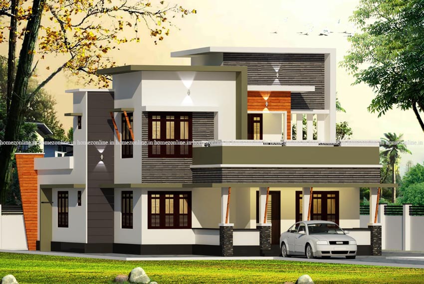 Double floor home design planed with modern features