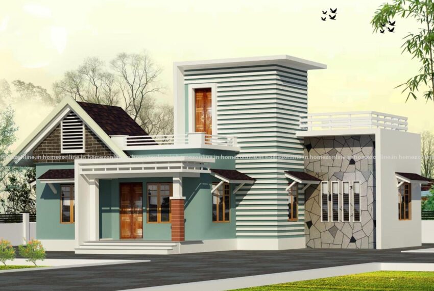 Marvellous single floor house design with 2 bedroom