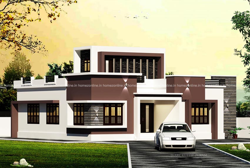 Modern single story house plan designed with beautiful exterior