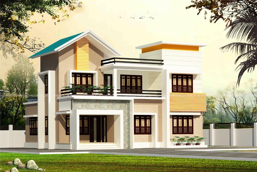 Modern decorative double storey home