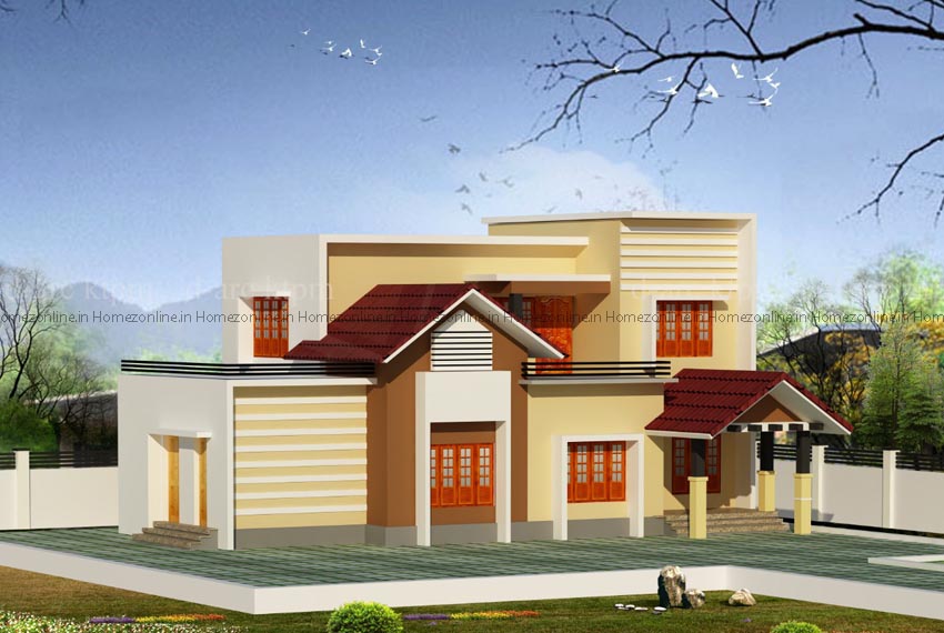 Simple and Elegant double storey home design