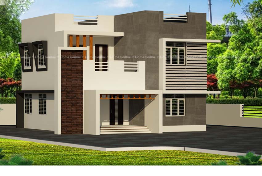 3 Bhk home design on aesthetic exterior