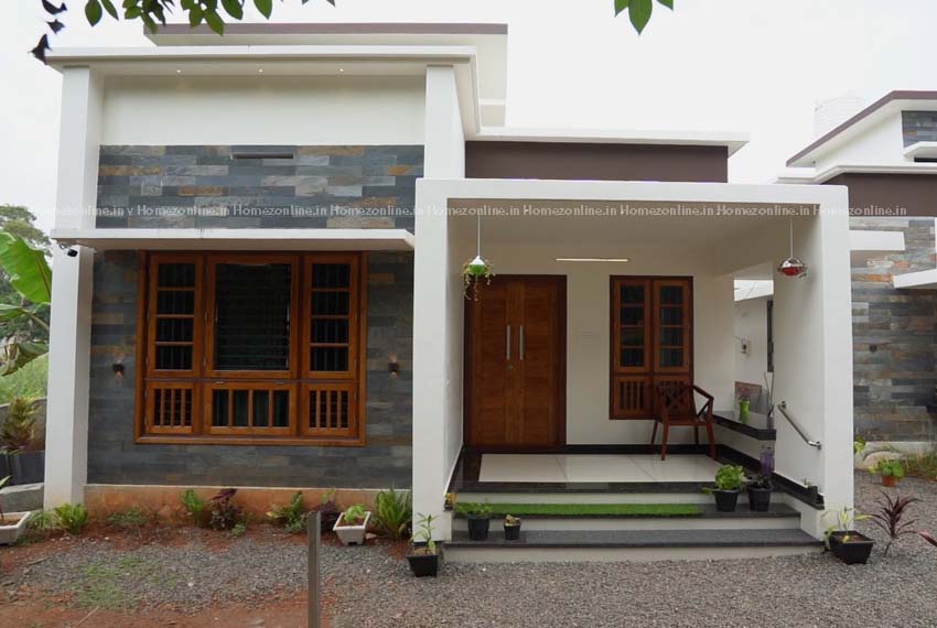 Graceful single floor house built for 14 lakh