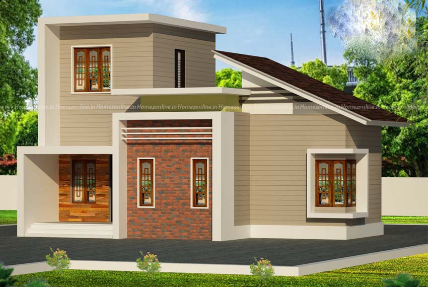 Modern single storey home with unique exterior