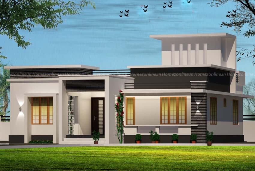 modern simplex home design with 3 bedroom