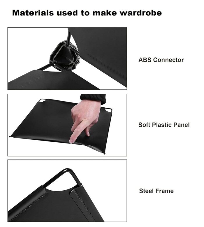 Keshav International 12 Door Plastic Sheet Wardrobe Storage Rack Close... - Image 2