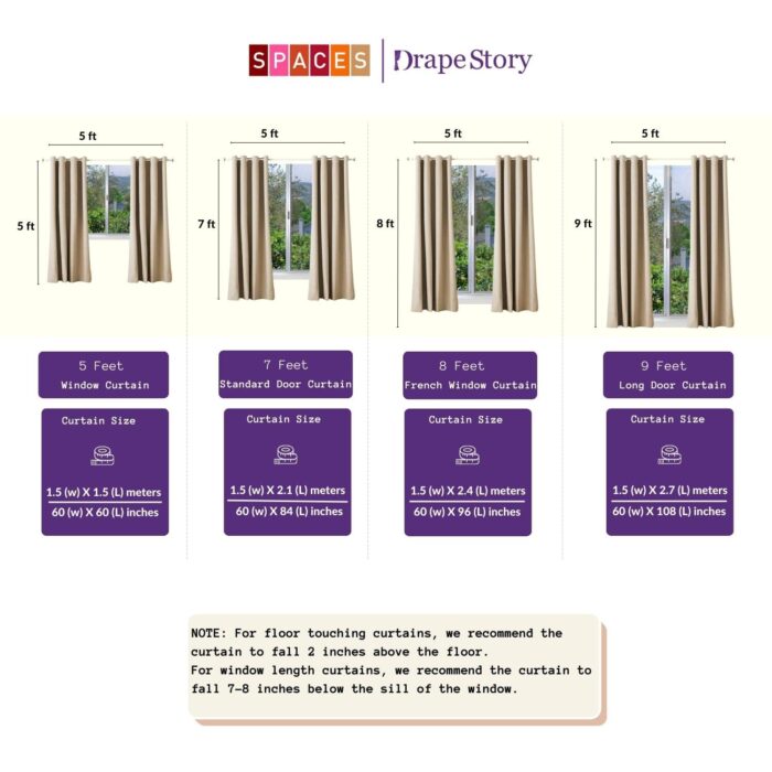 SPACES DRAPE STORY Heavy Polyester Fabric Floral Elegant Digital Print... - Image 7