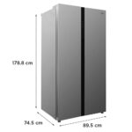 Midea 510L Side By Side Refrigerator with Inverter (MRFS5920SSLF, Silv... - Image 3