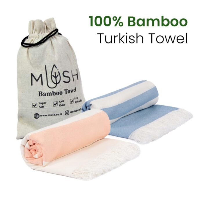 Mush 100% Bamboo Light Weight & Ultra-Compact Turkish Towel Super Soft... - Image 2