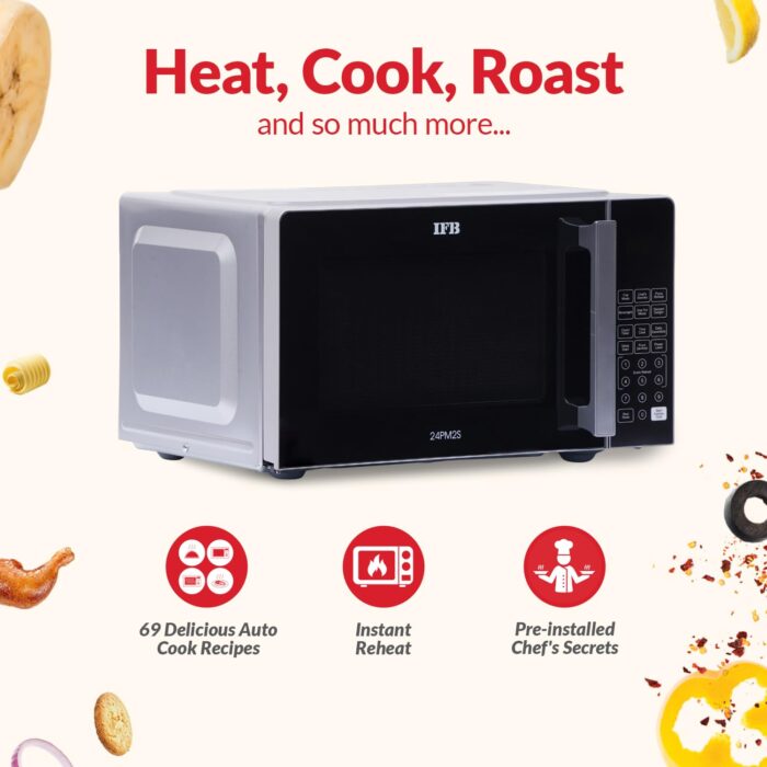 IFB 24 L Solo Microwave Oven (24PM2S, Stainless Steel Cavity with 69 I... - Image 2