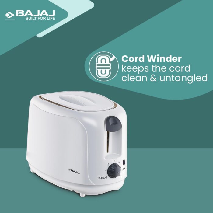 Bajaj ATX 4 750 watts 2-Slice Pop-up Toaster | Dust Cover & Slide Out ... - Image 7