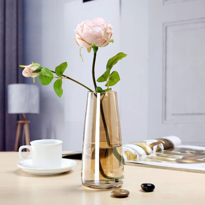 TIED RIBBONS Decorative Glass Oblong Vase for Flower Plants Home Decor... - Image 5