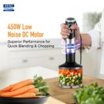 KENT Hand Blender Plus Chopper 450 W | Variable Speed Control | Turbo ... - Image 4