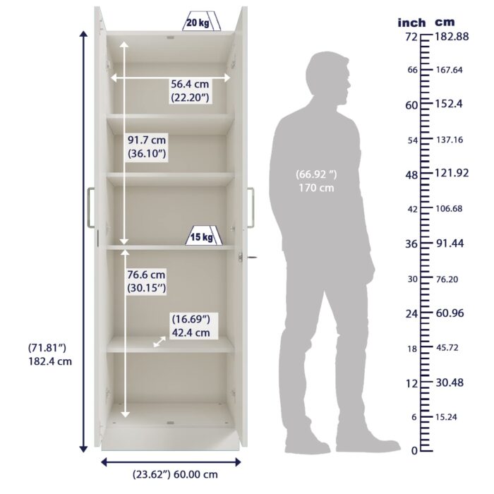 Wakefit Wardrobe | 1 Year Warranty | Wardrobe Wooden, Almirah, Cupboar... - Image 7