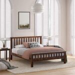 Furinno Sheesham Wood Queen Size Beds for Bedroom Living Room Home Woo...