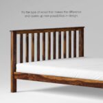 Furinno Sheesham Wood Queen Size Beds for Bedroom Living Room Home Woo... - Image 4