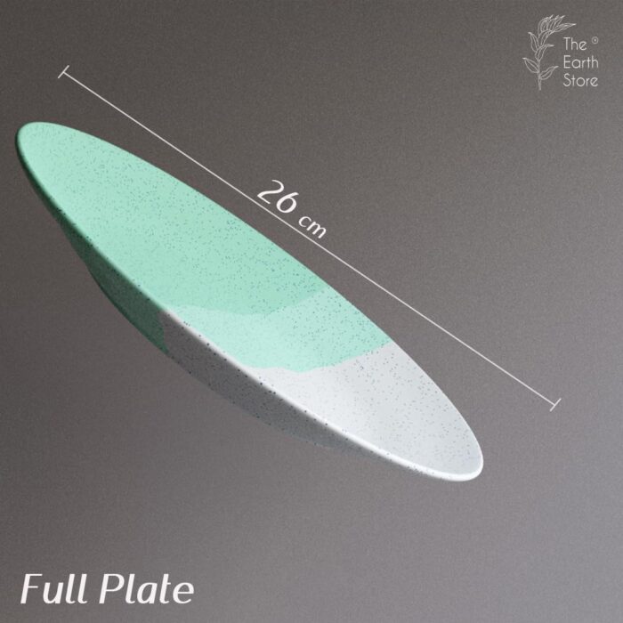 The Earth Store Handcrafted Tritone Green Matte 20 Piece Ceramic Dinne... - Image 2