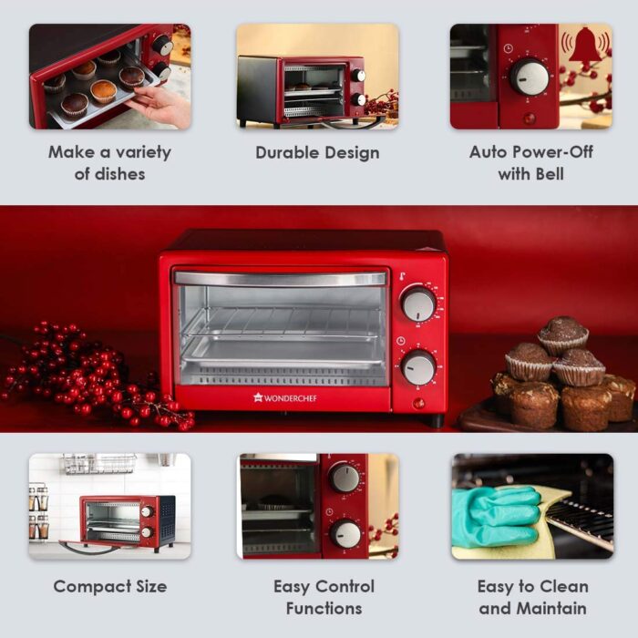 Wonderchef Oven Toaster Griller (OTG) Crimson Edge - 9 Litre... - Image 5