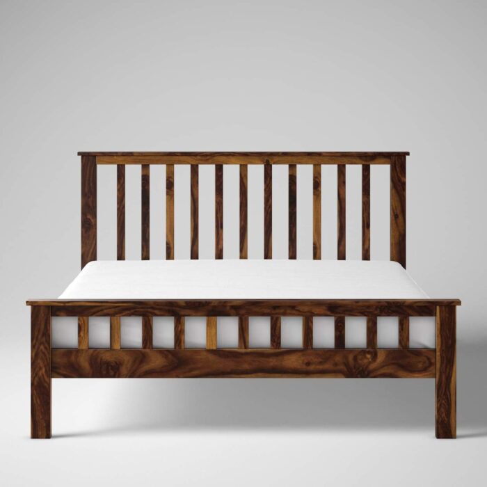 Furinno Sheesham Wood Queen Size Beds for Bedroom Living Room Home Woo... - Image 5
