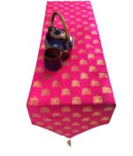 VIREO- Jacquard Silk Table Runner 13" X 70" 1 Pc (Pink)