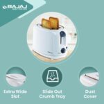 Bajaj ATX 4 750 watts 2-Slice Pop-up Toaster | Dust Cover & Slide Out ... - Image 4