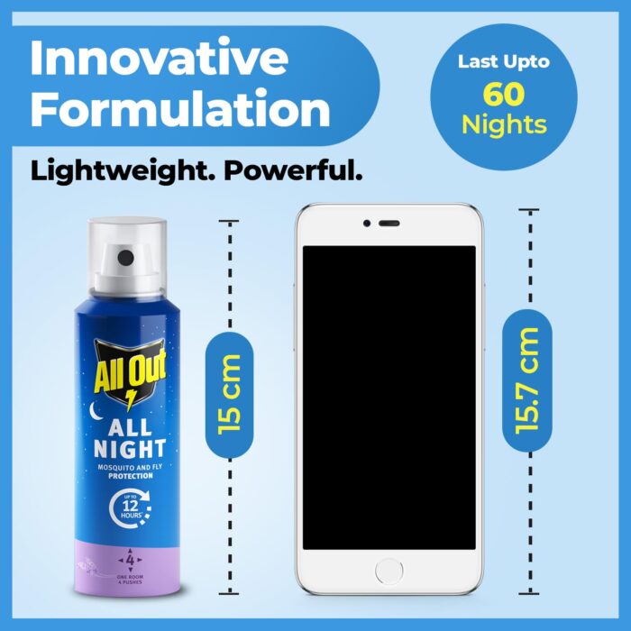 All Out All Night Mosquito Repellent Spray, 30ml | 1 Spray in Each Top... - Image 5