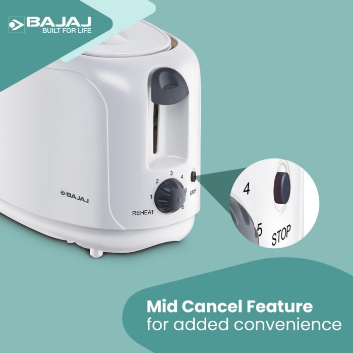 Bajaj ATX 4 750 watts 2-Slice Pop-up Toaster | Dust Cover & Slide Out ... - Image 3