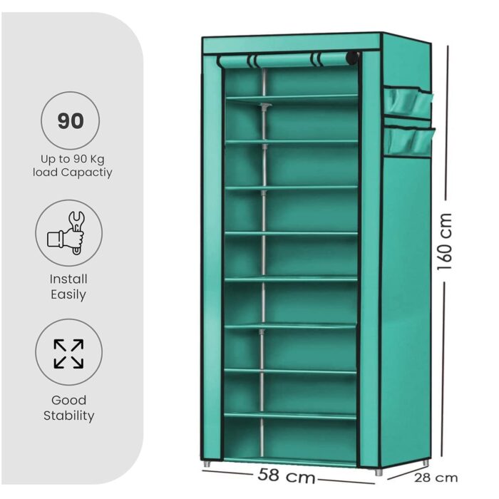 YouCopia Collapsible Wardrobe 6 Shelves Storage Clothes Storage Rack Q... - Image 3