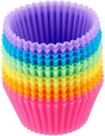Zollyss Silicone Round Moulds for Muffins/Cupcake/Jelly/Cake (Multicol...