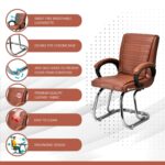 GOYALSON Home Exclusive Visitor Study Reception Chair with arm Rest an... - Image 5